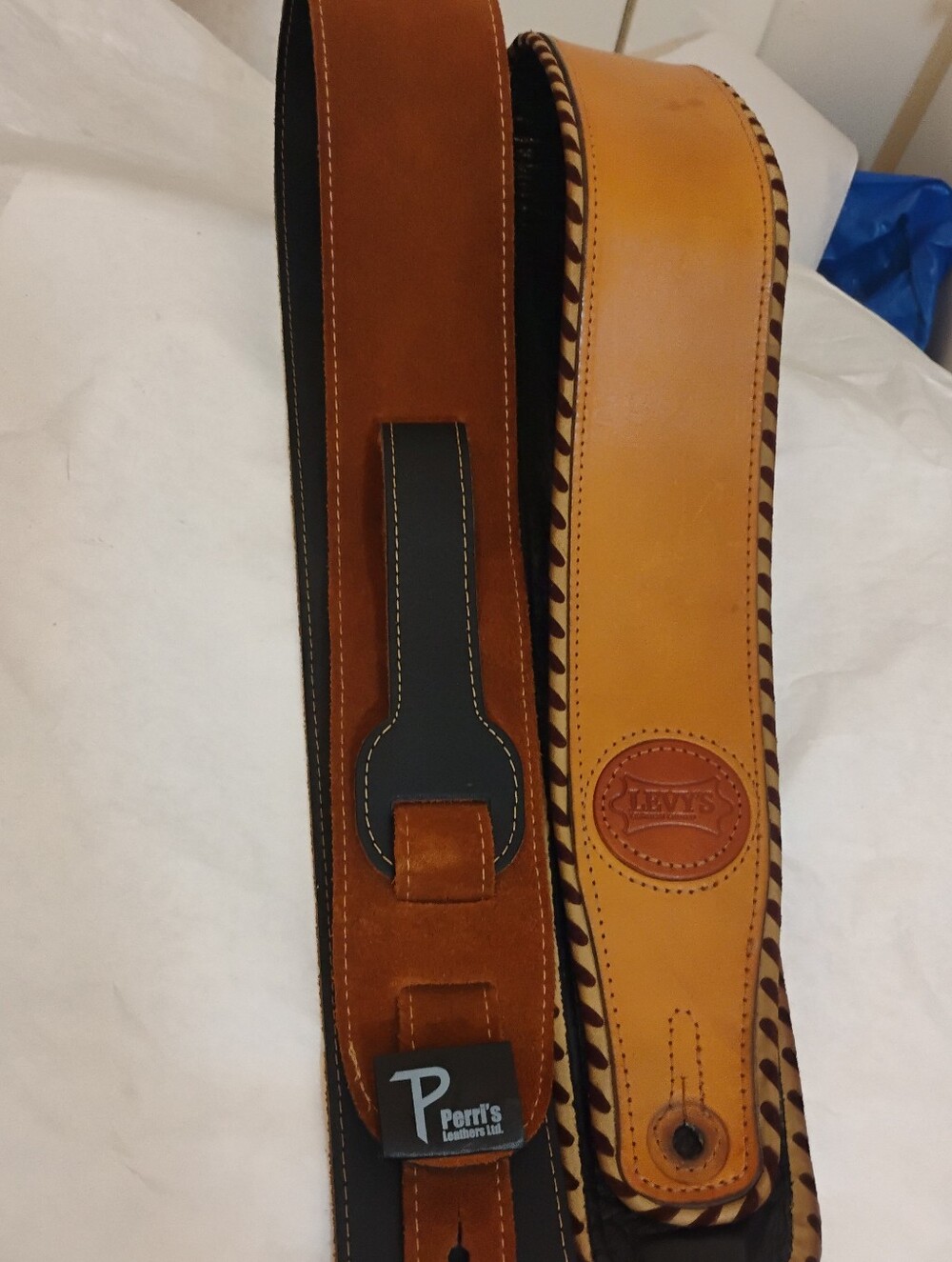 Levy’s And Perris Two Leather Guitar Straps